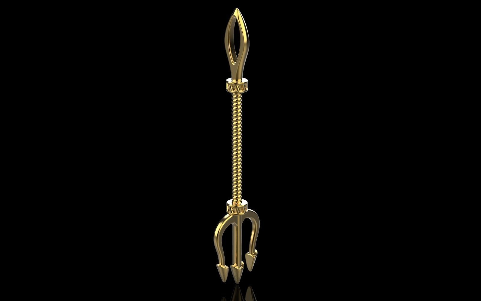 trident pendant model 364 3D print model_27