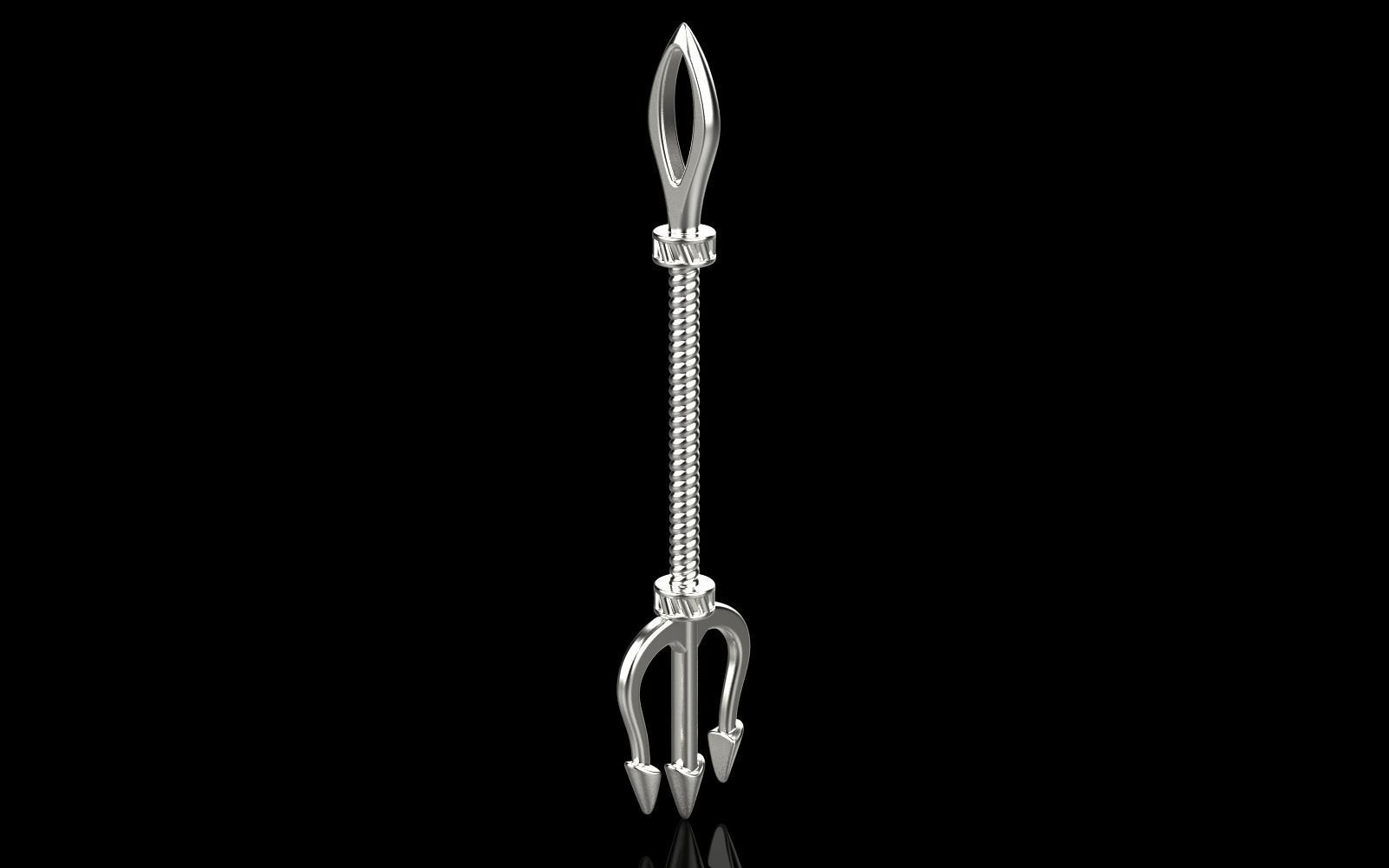 trident pendant model 364 3D print model_26