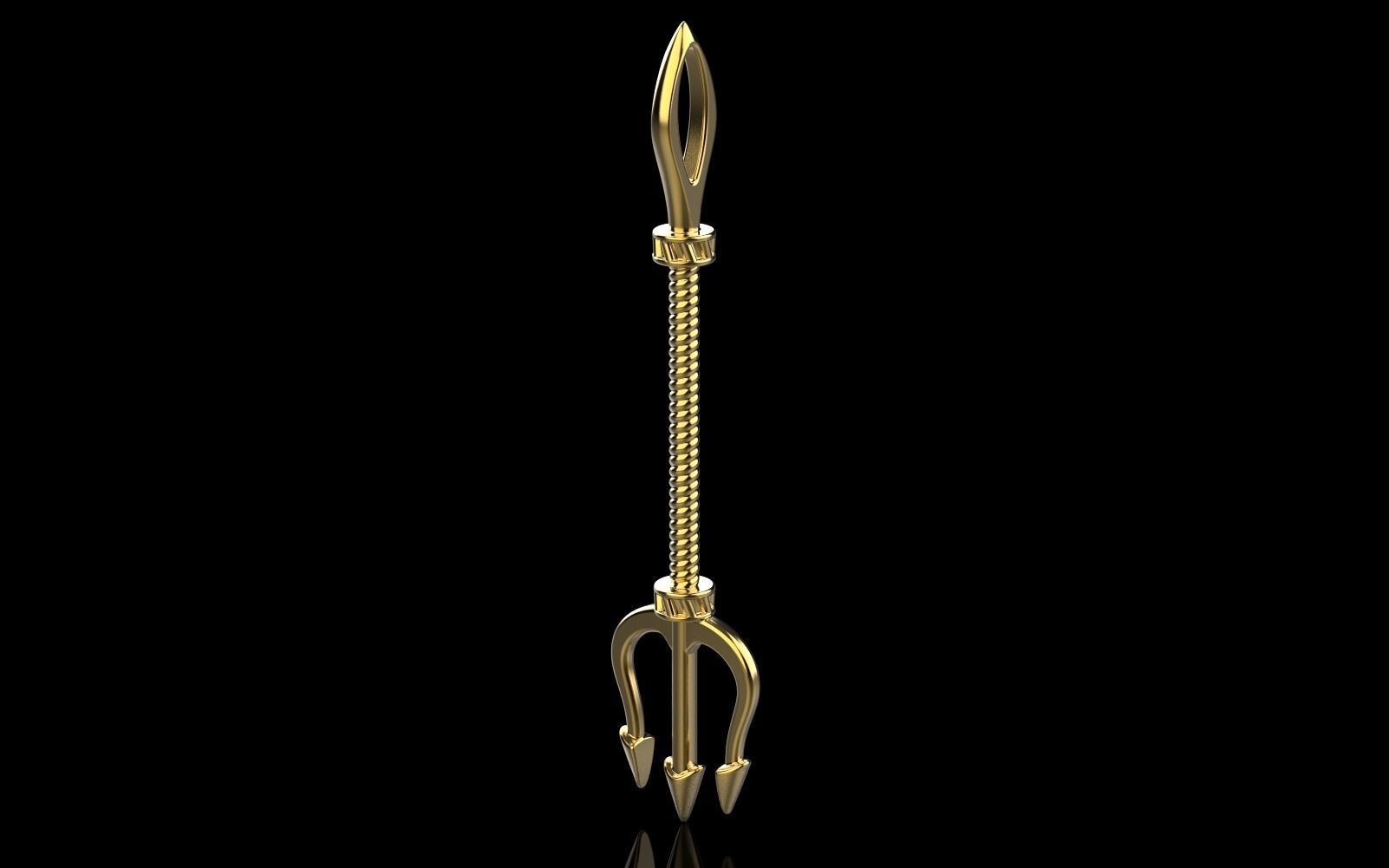 trident pendant model 364 3D print model_16