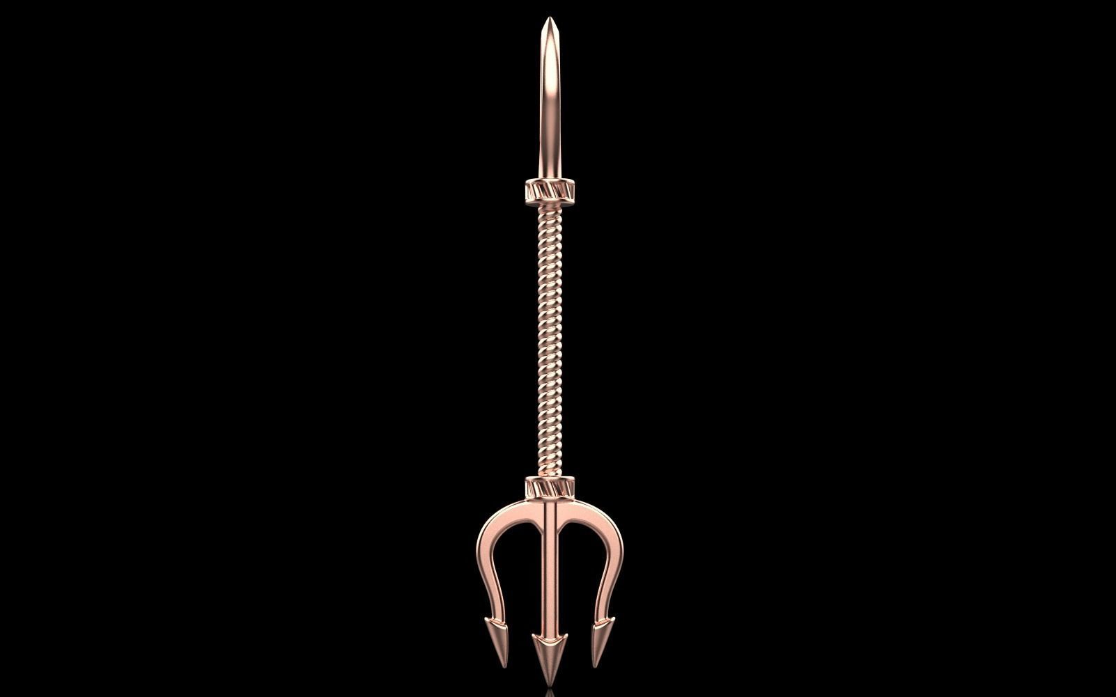 trident pendant model 364 3D print model_12