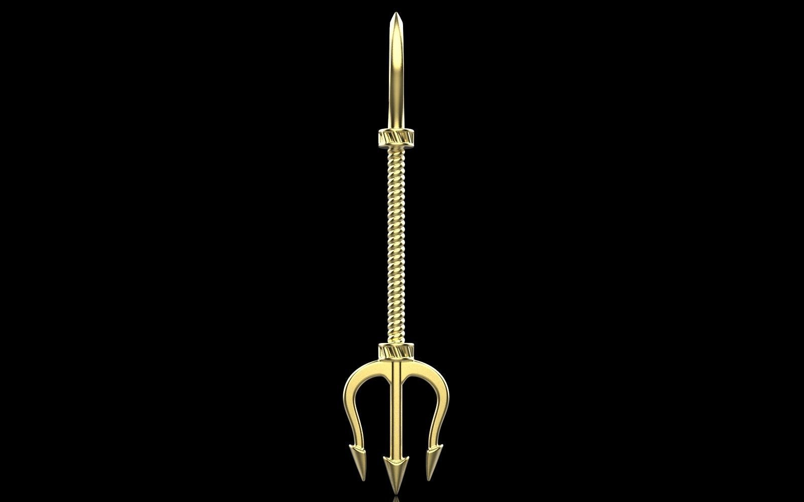 trident pendant model 364 3D print model_10