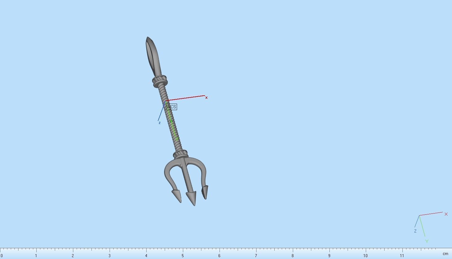 trident pendant model 364 3D print model_9