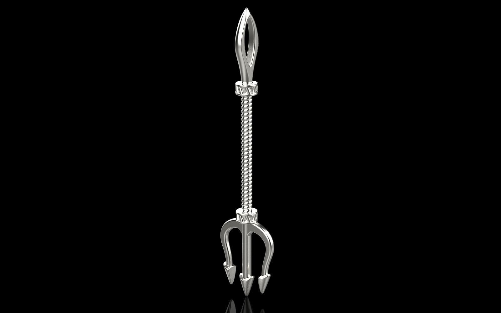 trident pendant model 364 3D print model_17