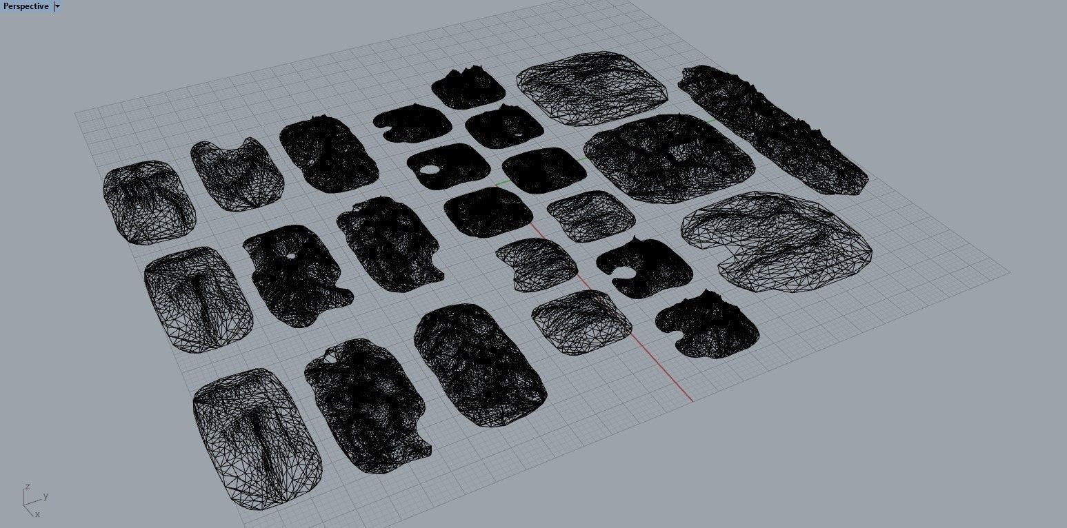 Sharp Eroded Terrain 3D print model_3