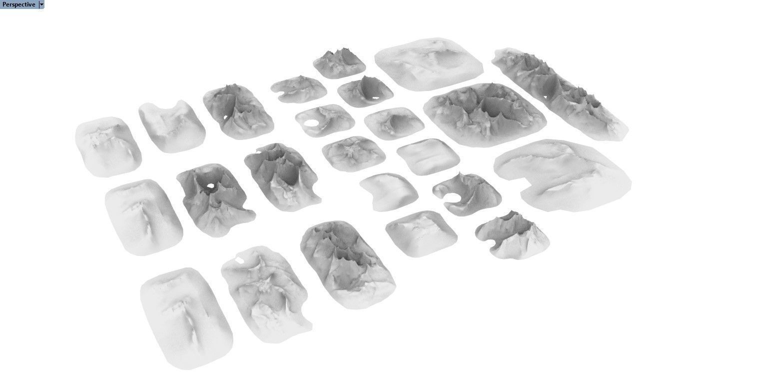 Sharp Eroded Terrain 3D print model_4