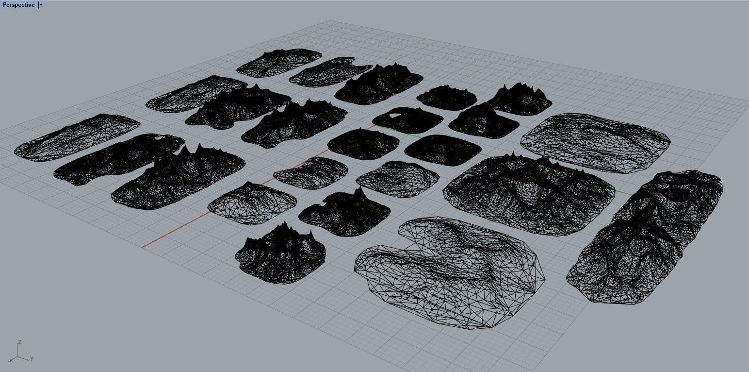 Sharp Eroded Terrain 3D print model_6