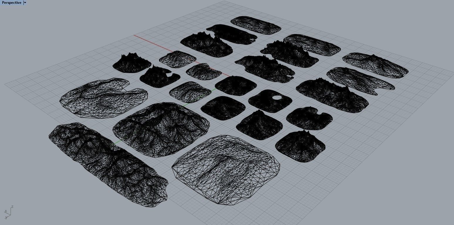 Sharp Eroded Terrain 3D print model_14