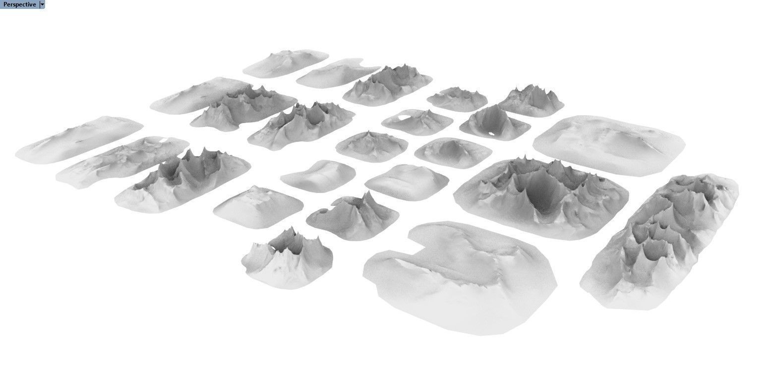 Sharp Eroded Terrain 3D print model_5