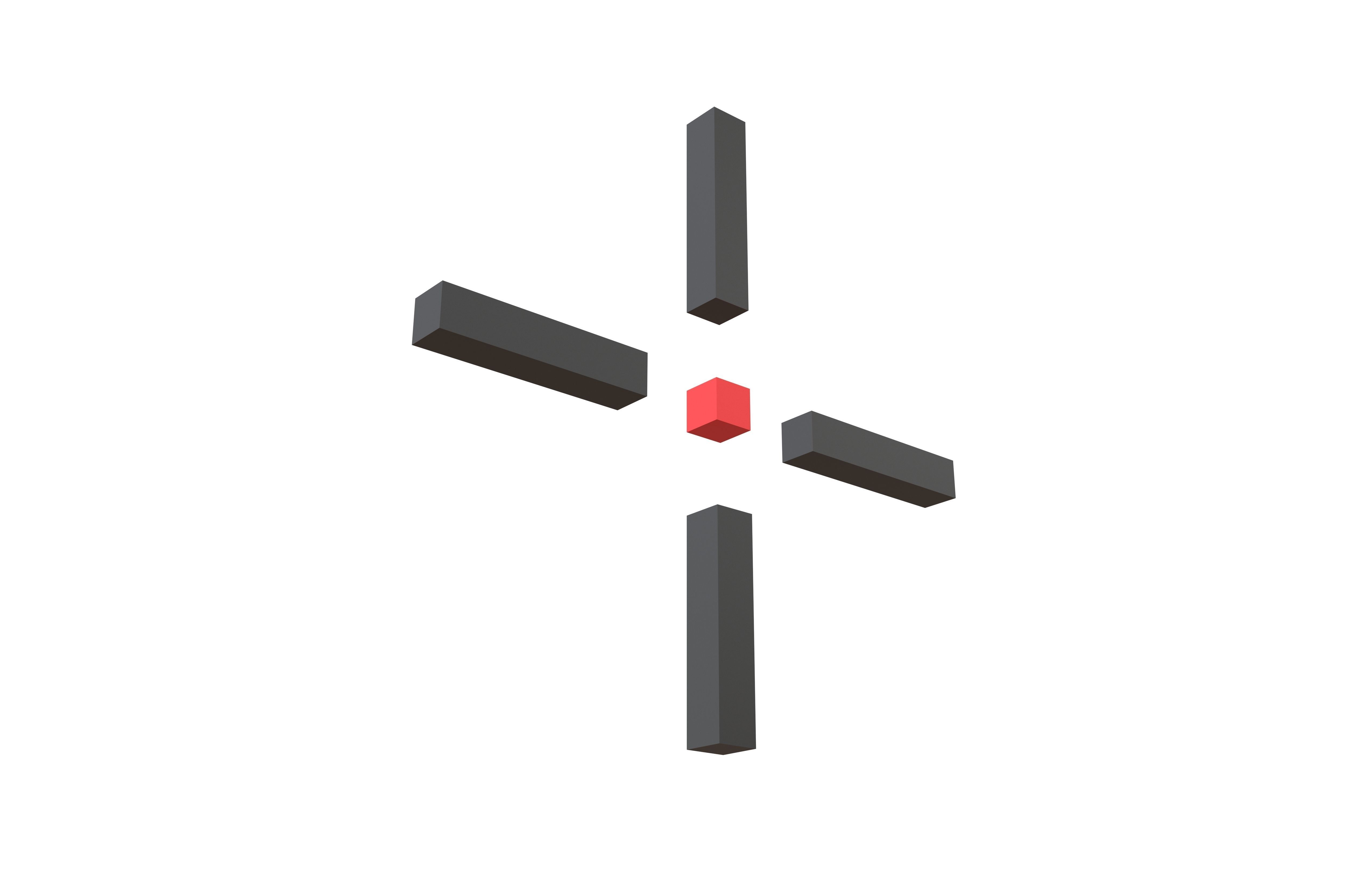 Crosshair Symbol v11 001 Low-poly 3D model_3