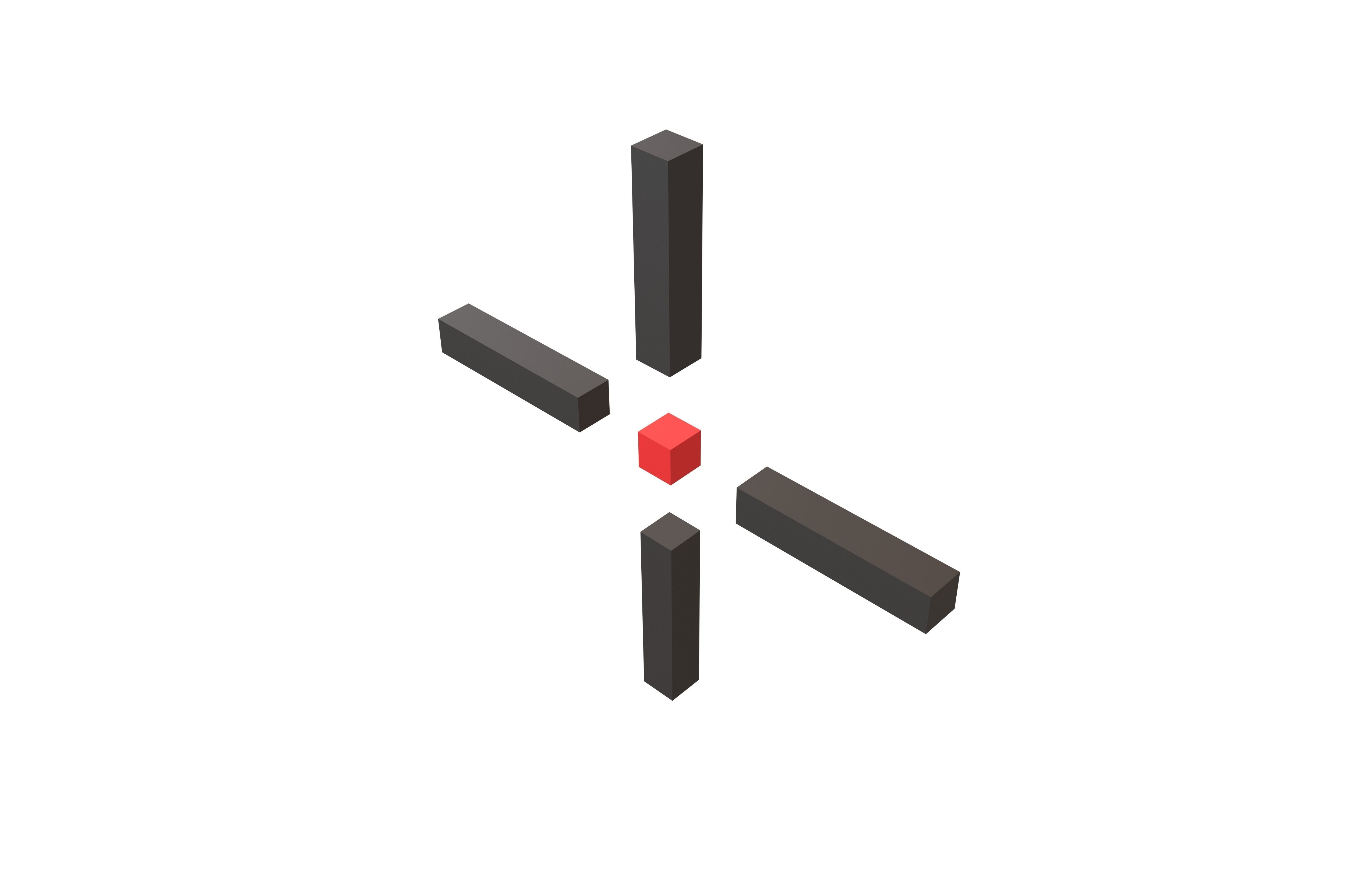 Crosshair Symbol v11 001 Low-poly 3D model_2