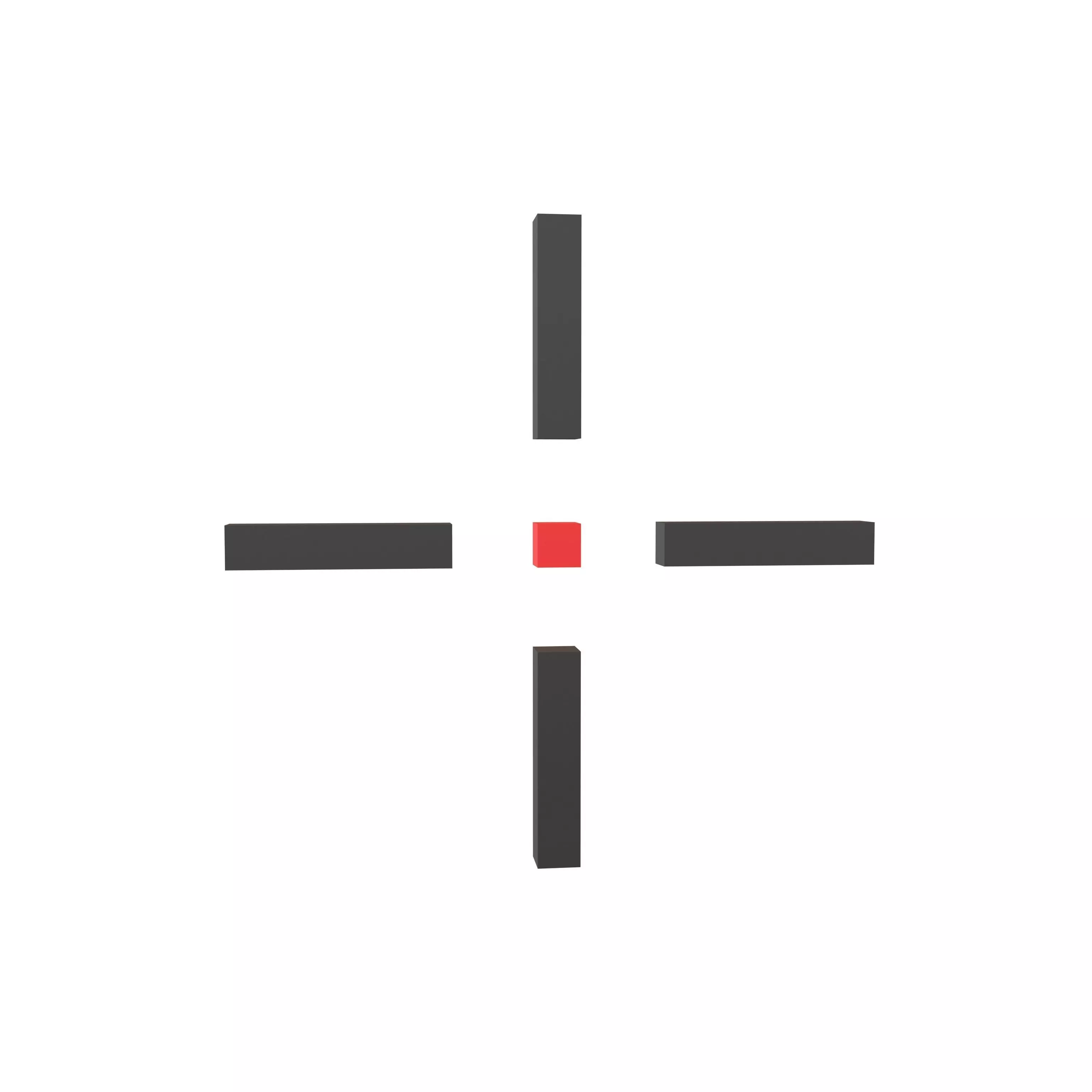 Crosshair Symbol v11 001 Low-poly 3D model_0