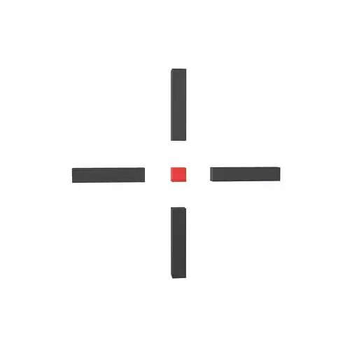 Crosshair Symbol v11 001 Low-poly 3D model