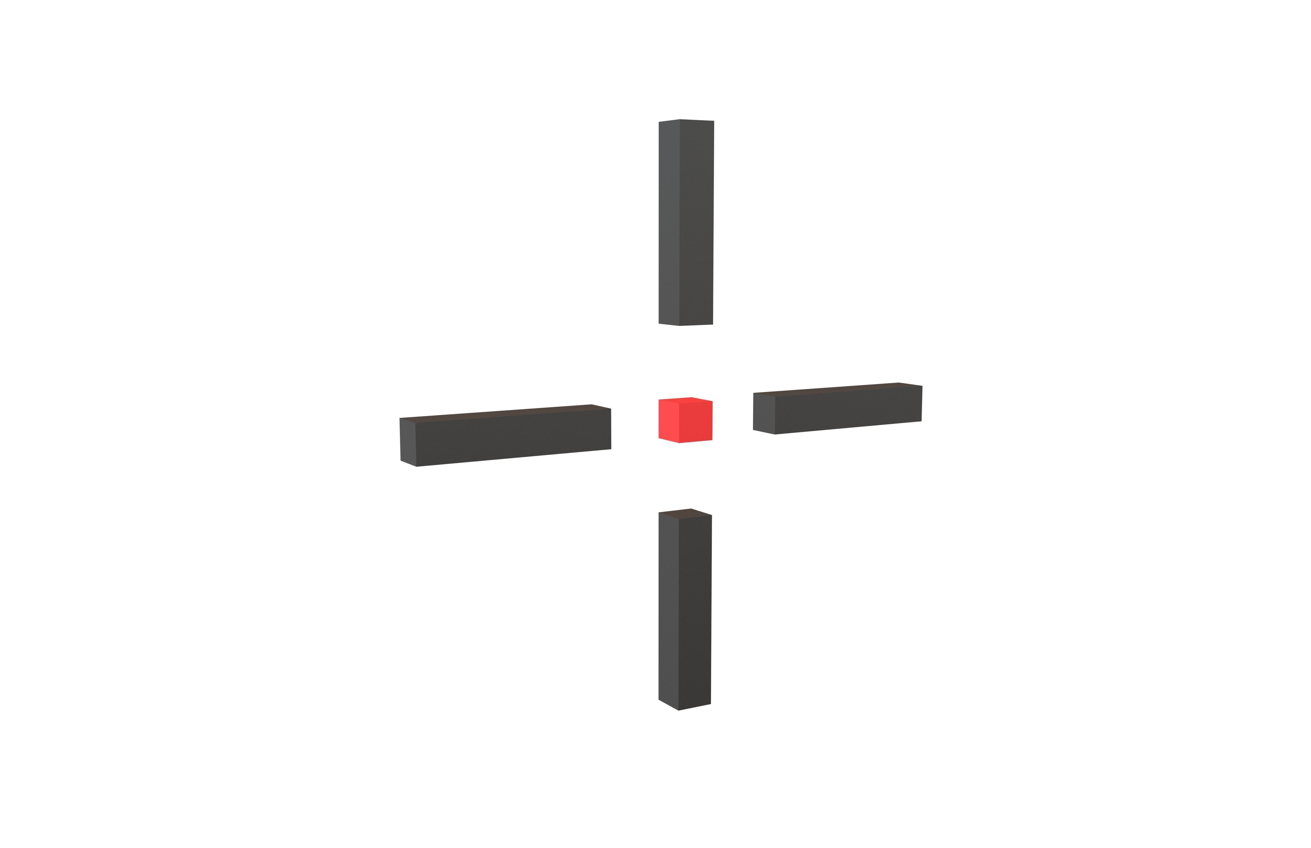 Crosshair Symbol v11 001 Low-poly 3D model_1