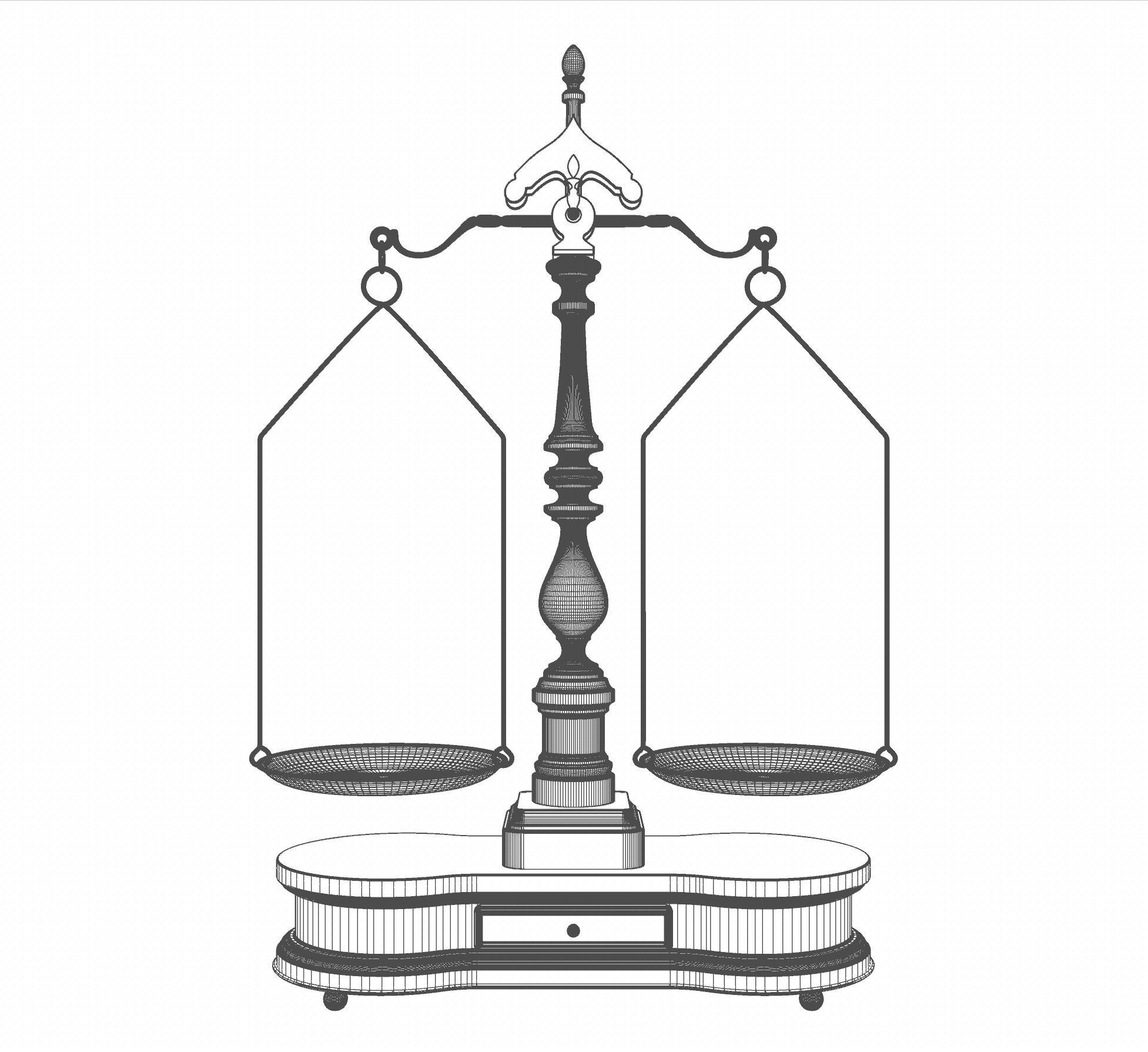 Ornate Justice Scale 3D model_16