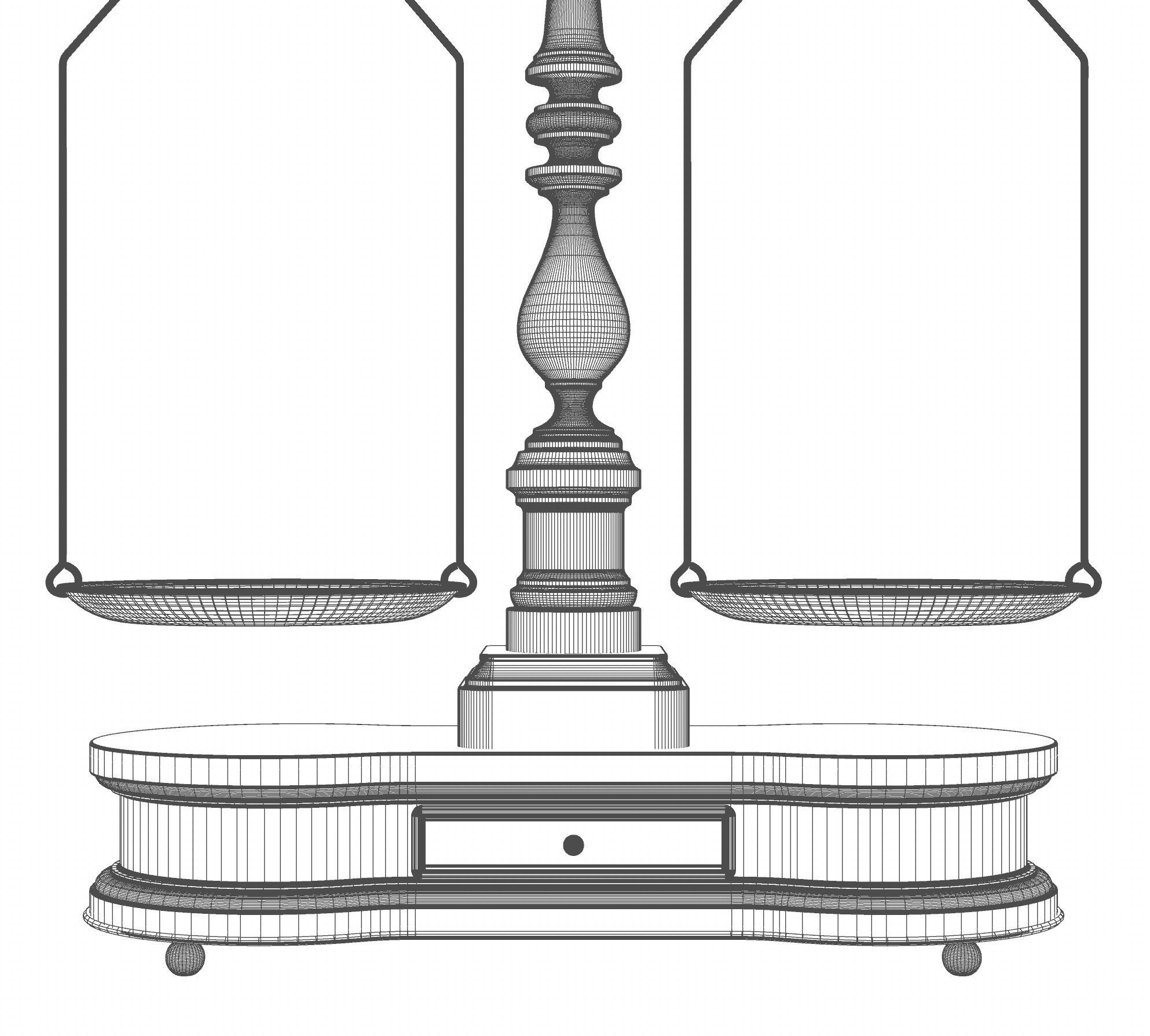 Ornate Justice Scale 3D model_14