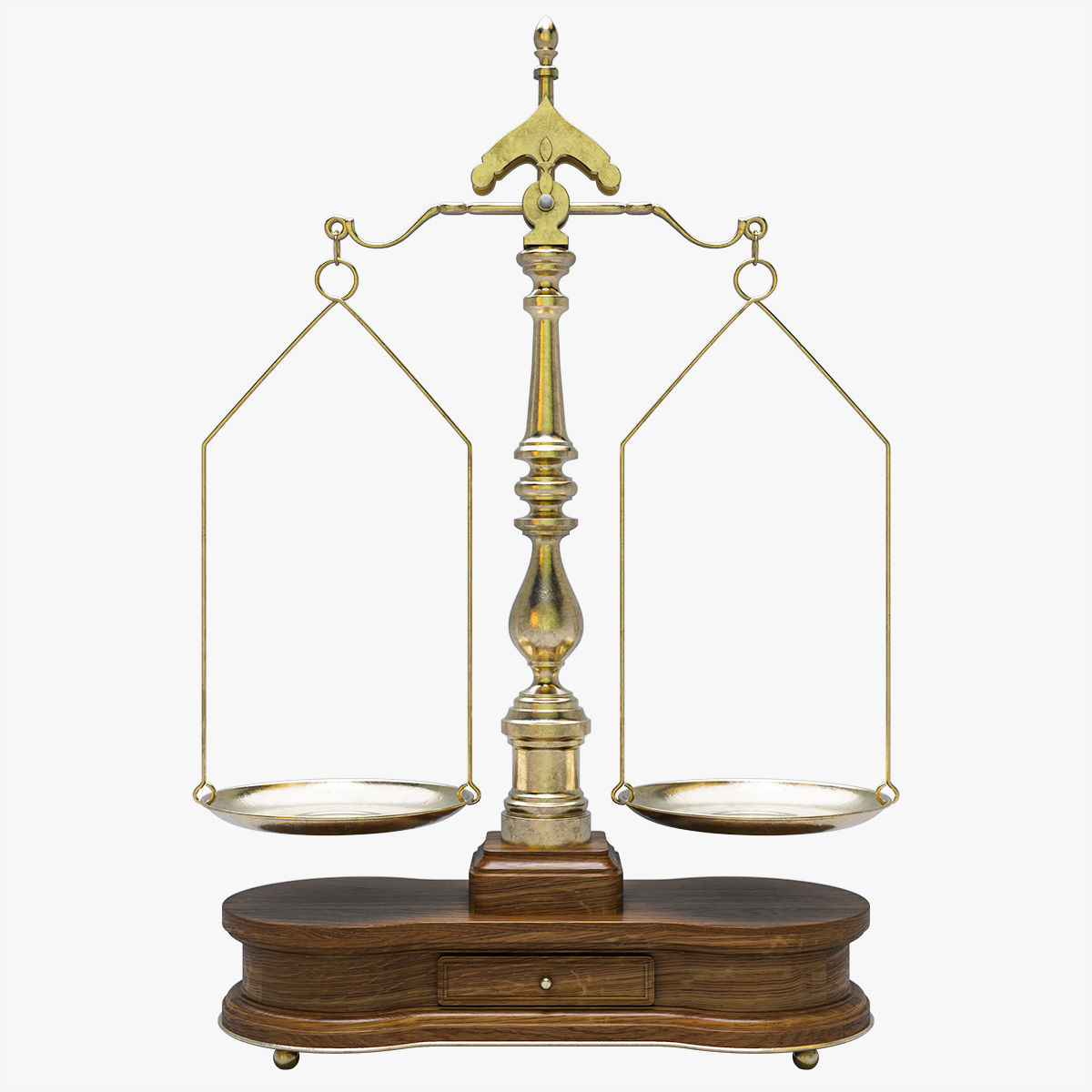 Ornate Justice Scale 3D model_1