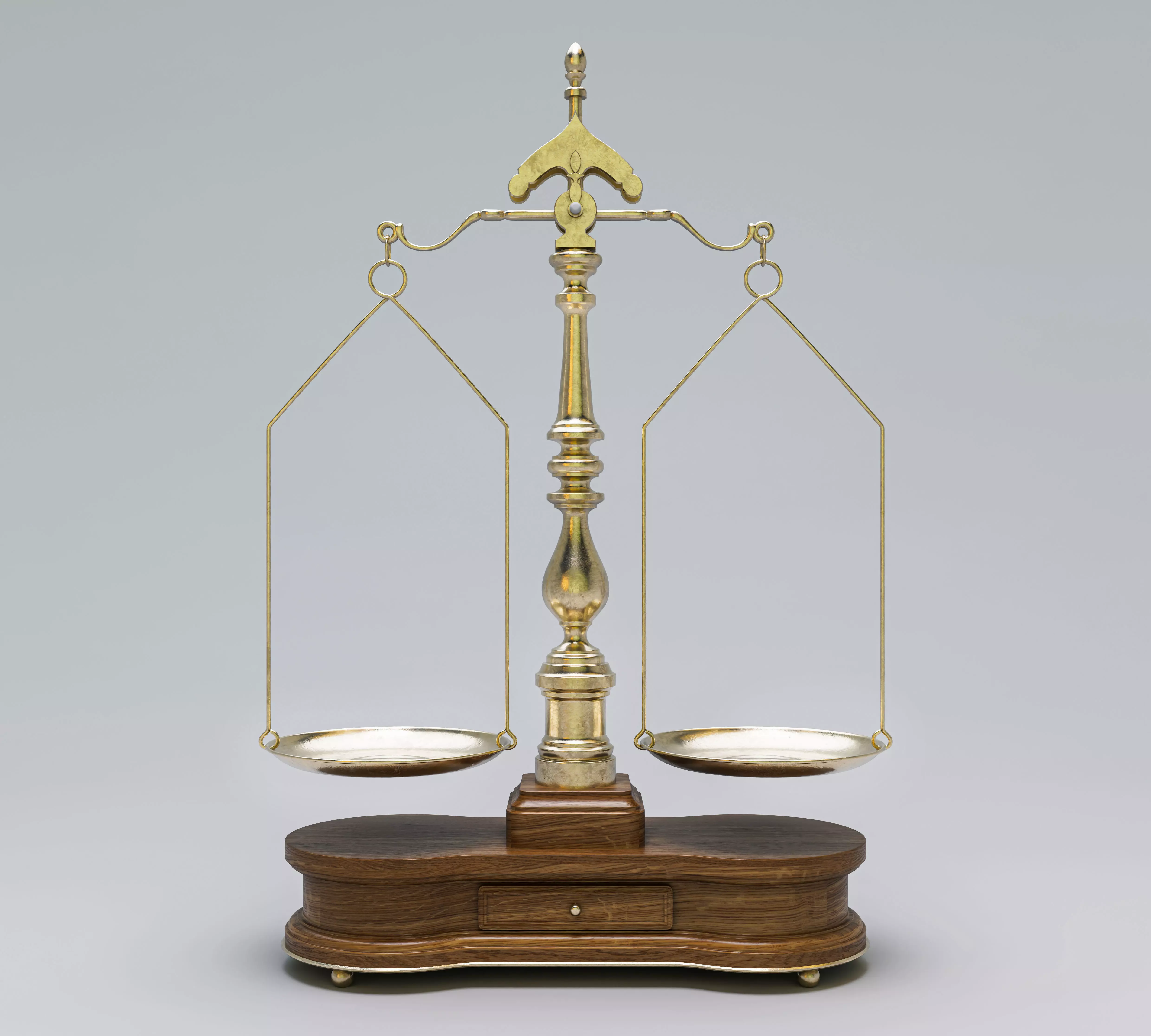 Ornate Justice Scale 3D model_0