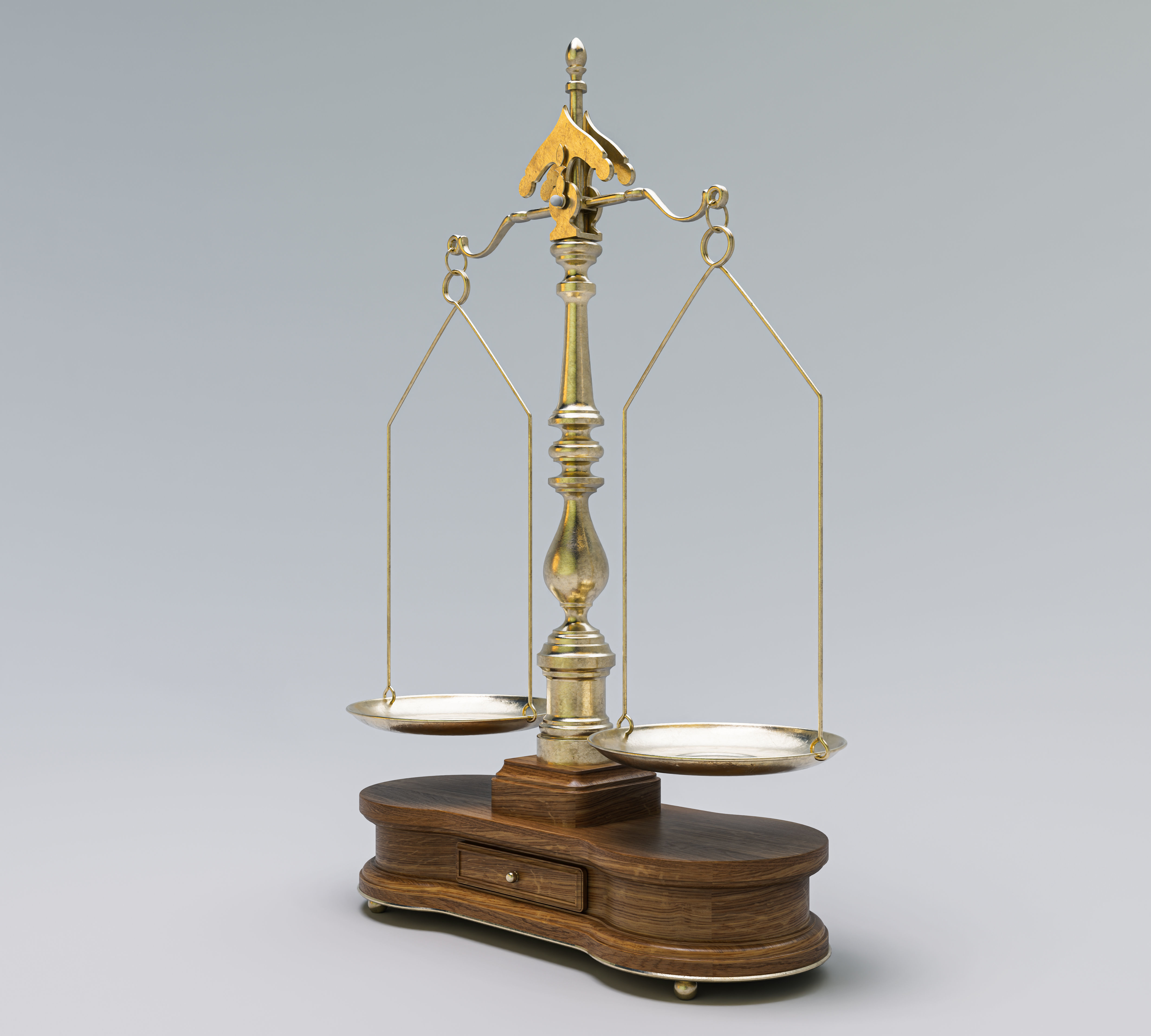 Ornate Justice Scale 3D model_12