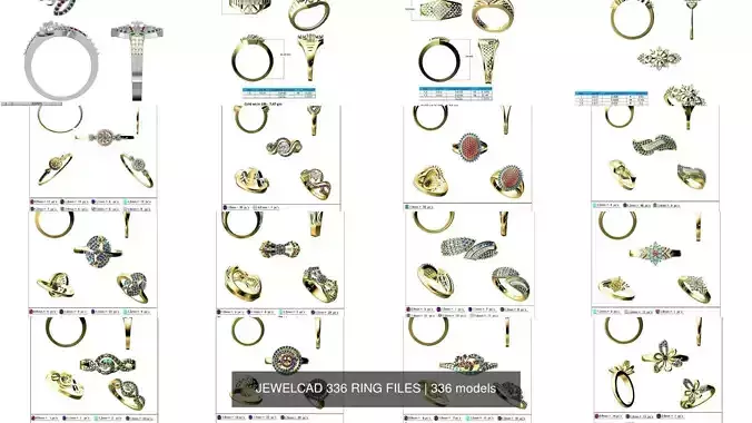 JEWELCAD 336 RING FILES 3D Model Collection