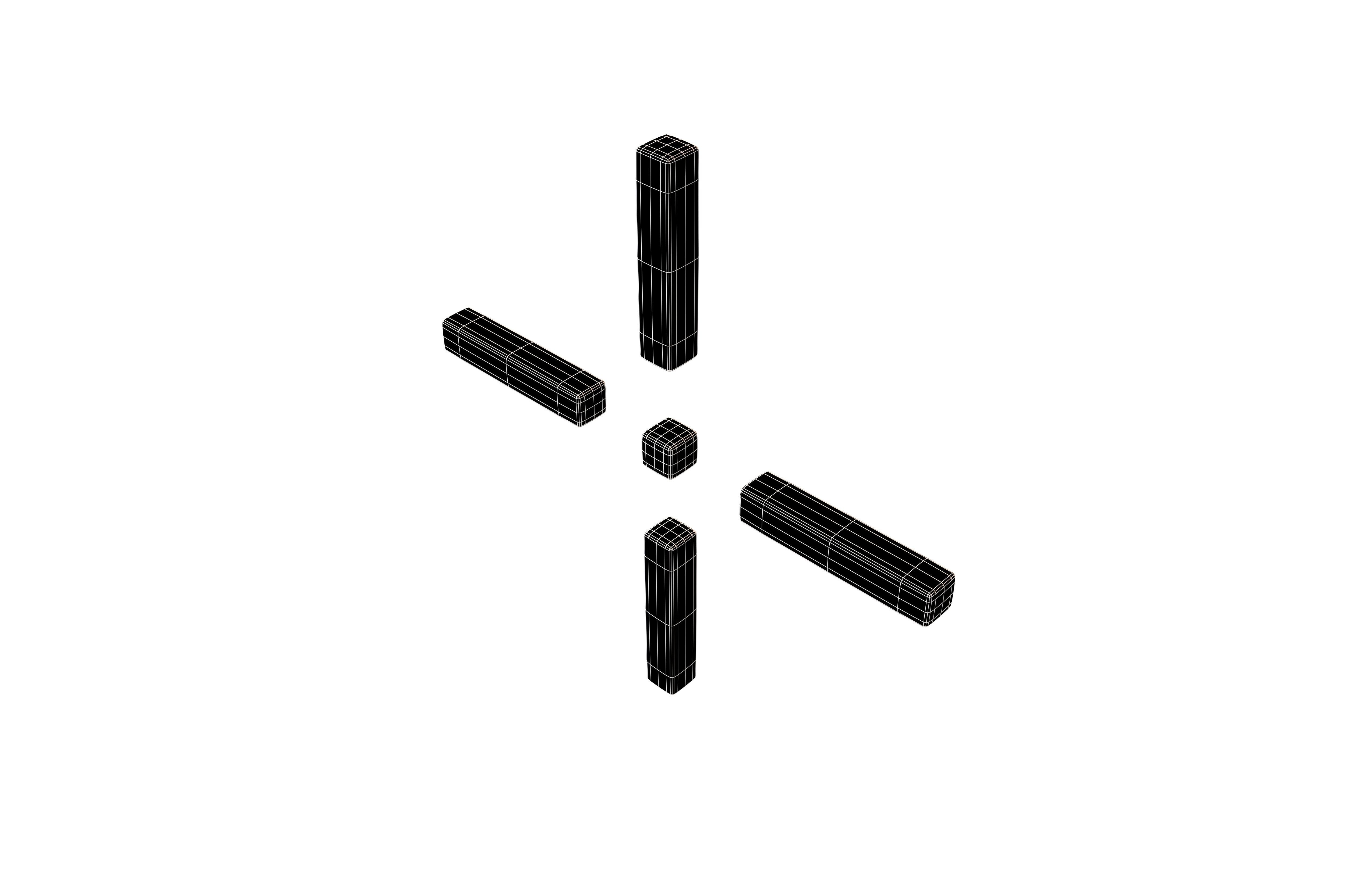 Crosshair Symbol v12 002 Low-poly 3D model_7