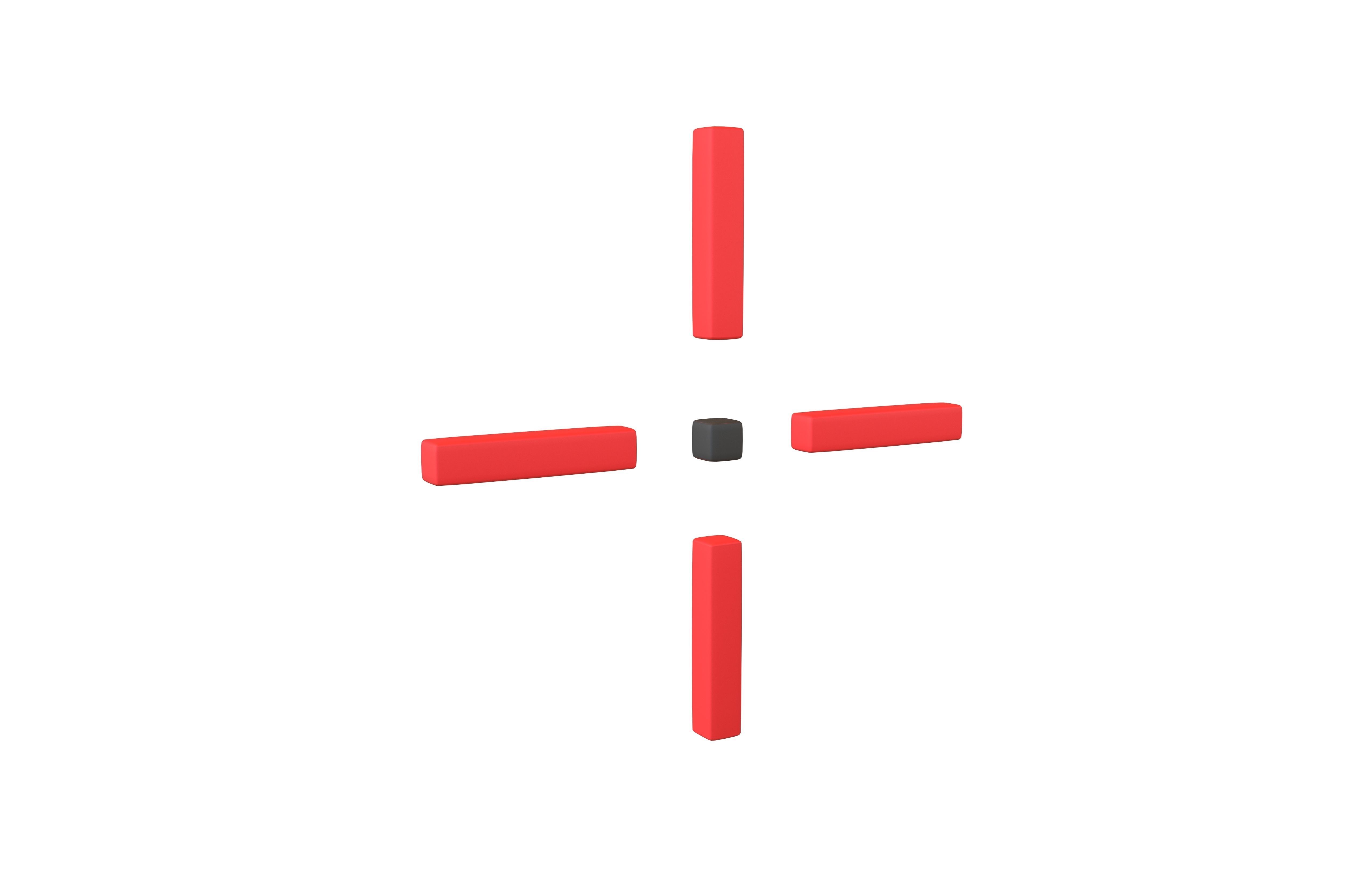 Crosshair Symbol v12 002 Low-poly 3D model_1