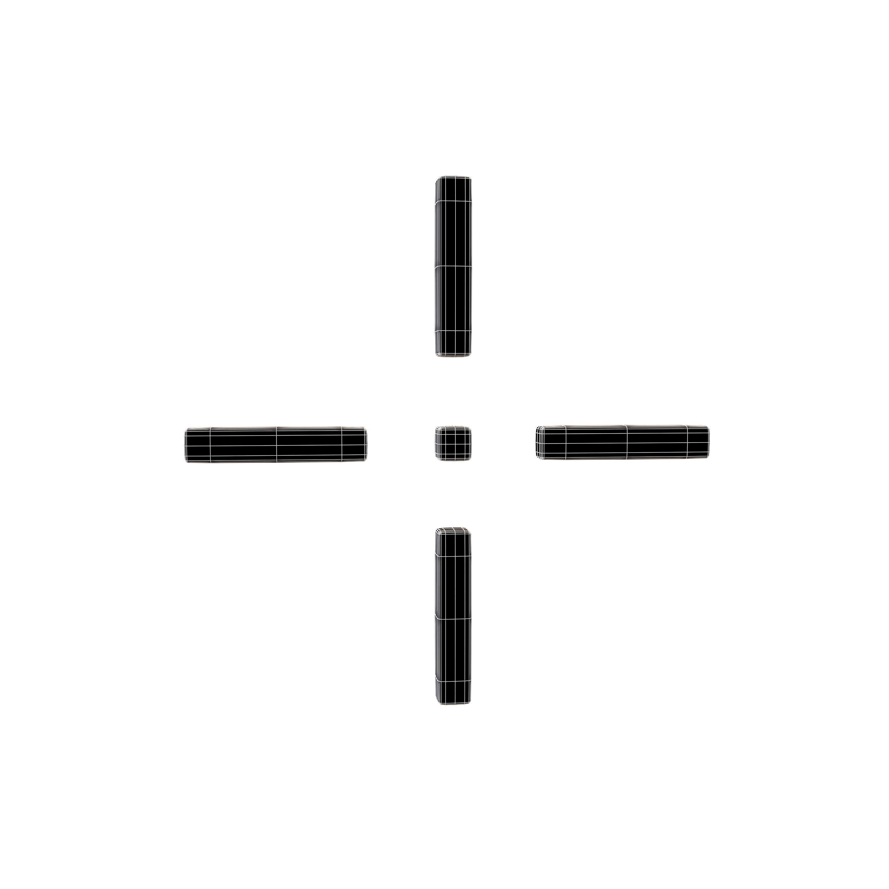Crosshair Symbol v12 002 Low-poly 3D model_4