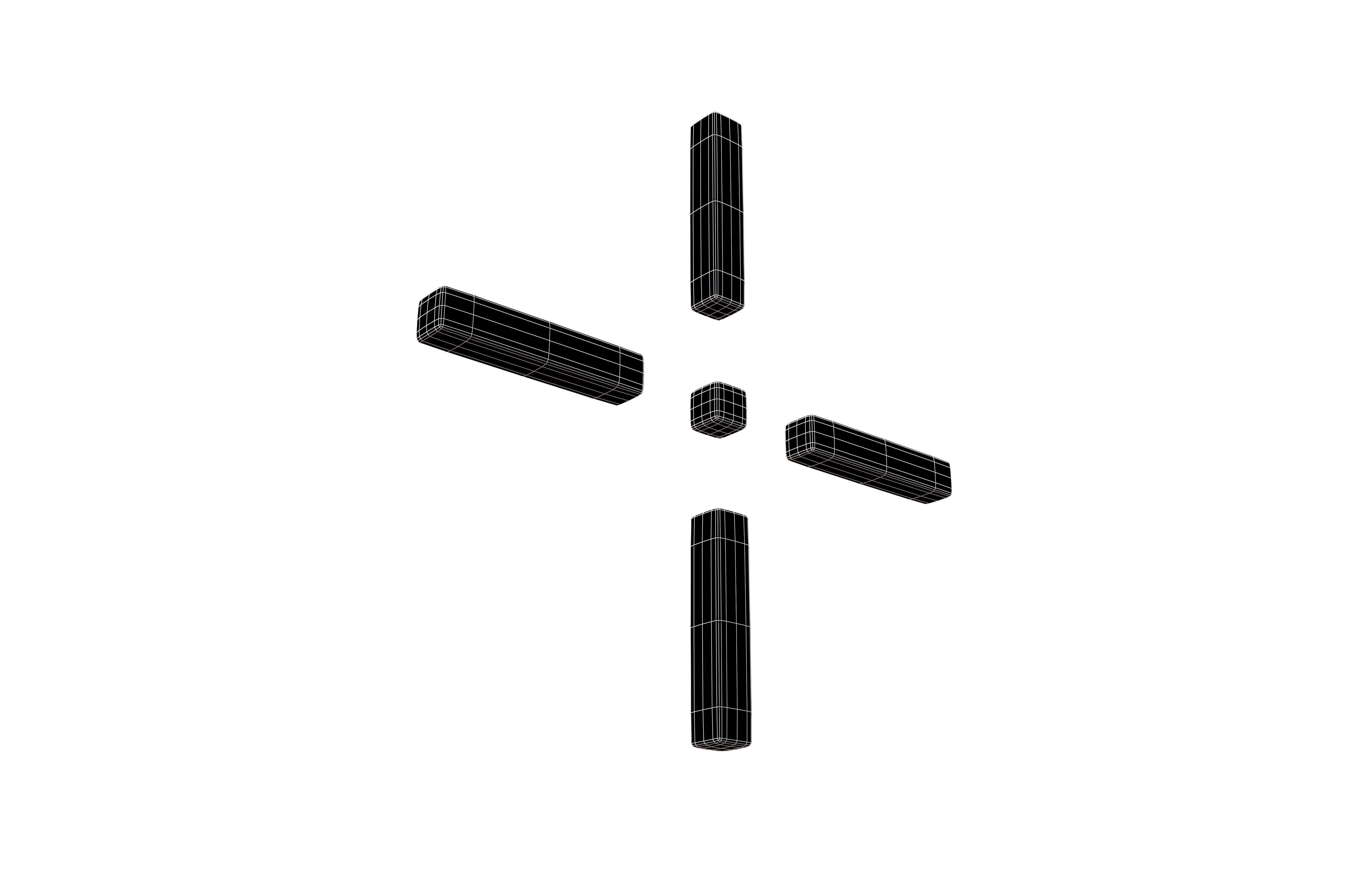 Crosshair Symbol v12 002 Low-poly 3D model_6