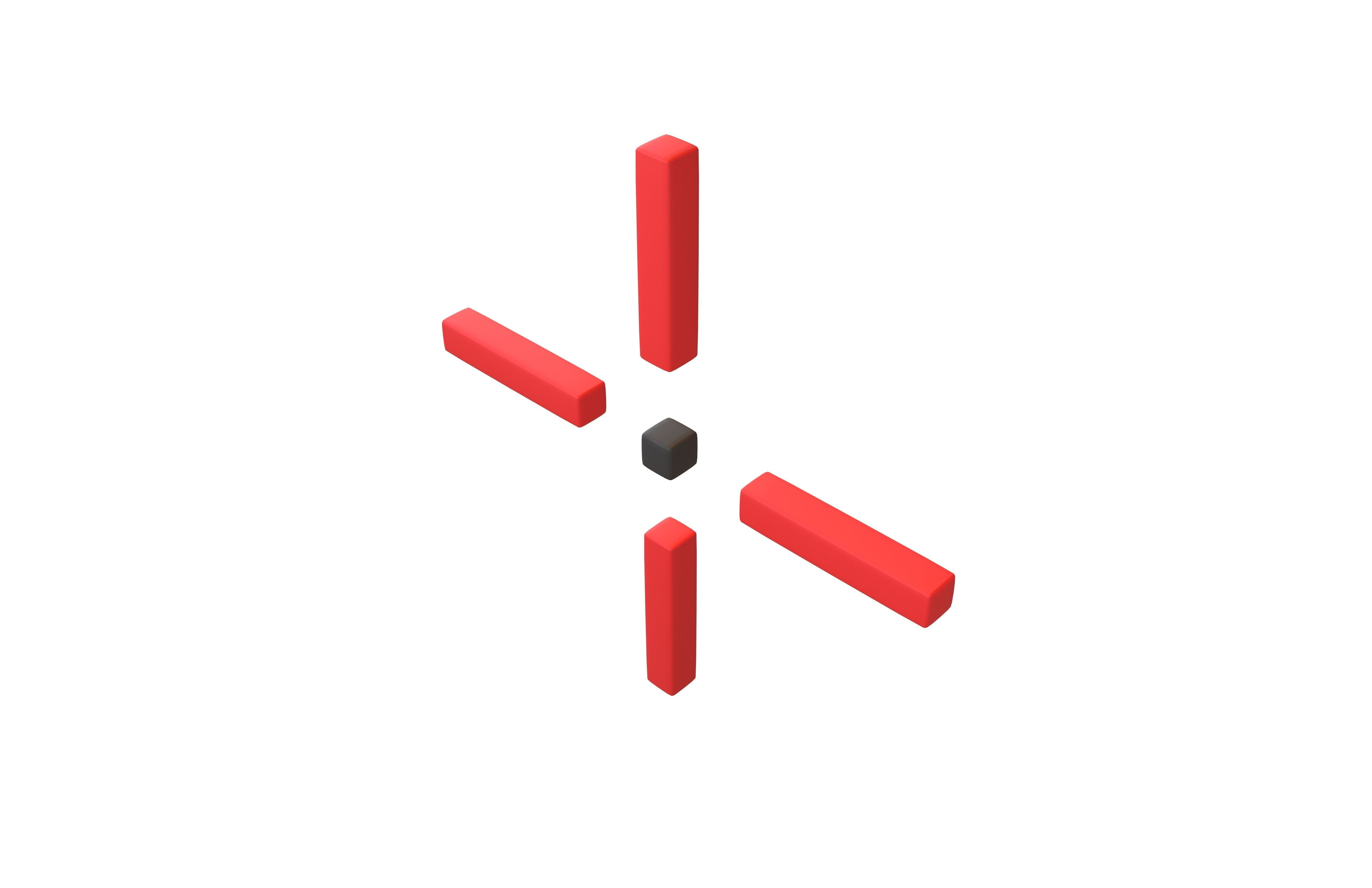 Crosshair Symbol v12 002 Low-poly 3D model_2