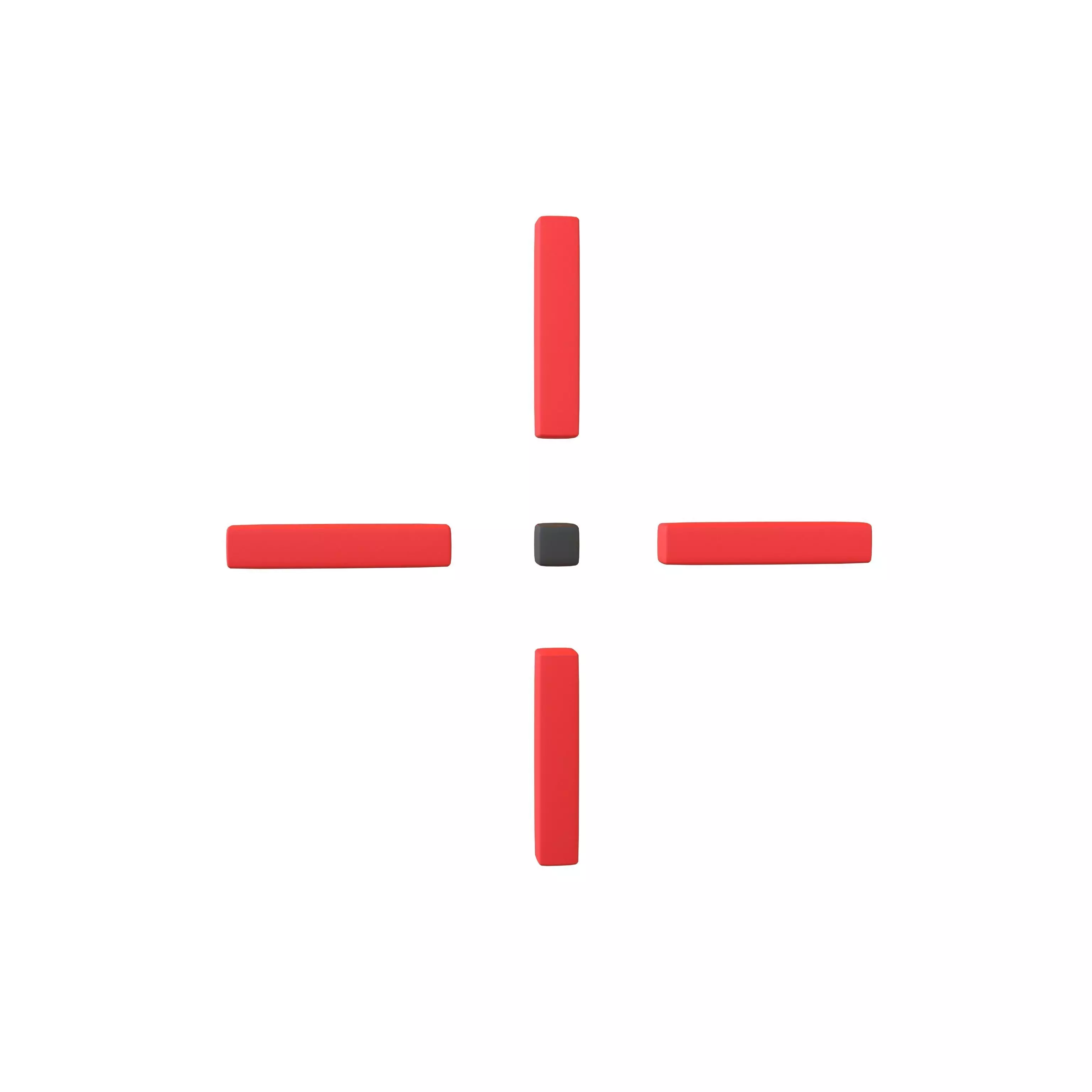 Crosshair Symbol v12 002 Low-poly 3D model_0