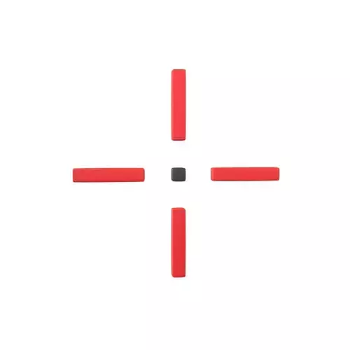 Crosshair Symbol v12 002 Low-poly 3D model