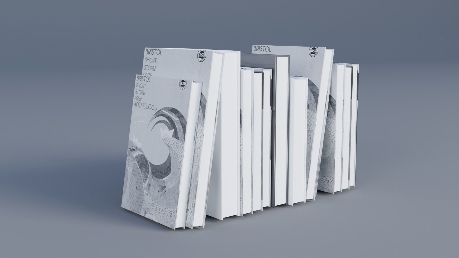 Books Low-poly 3D model_2