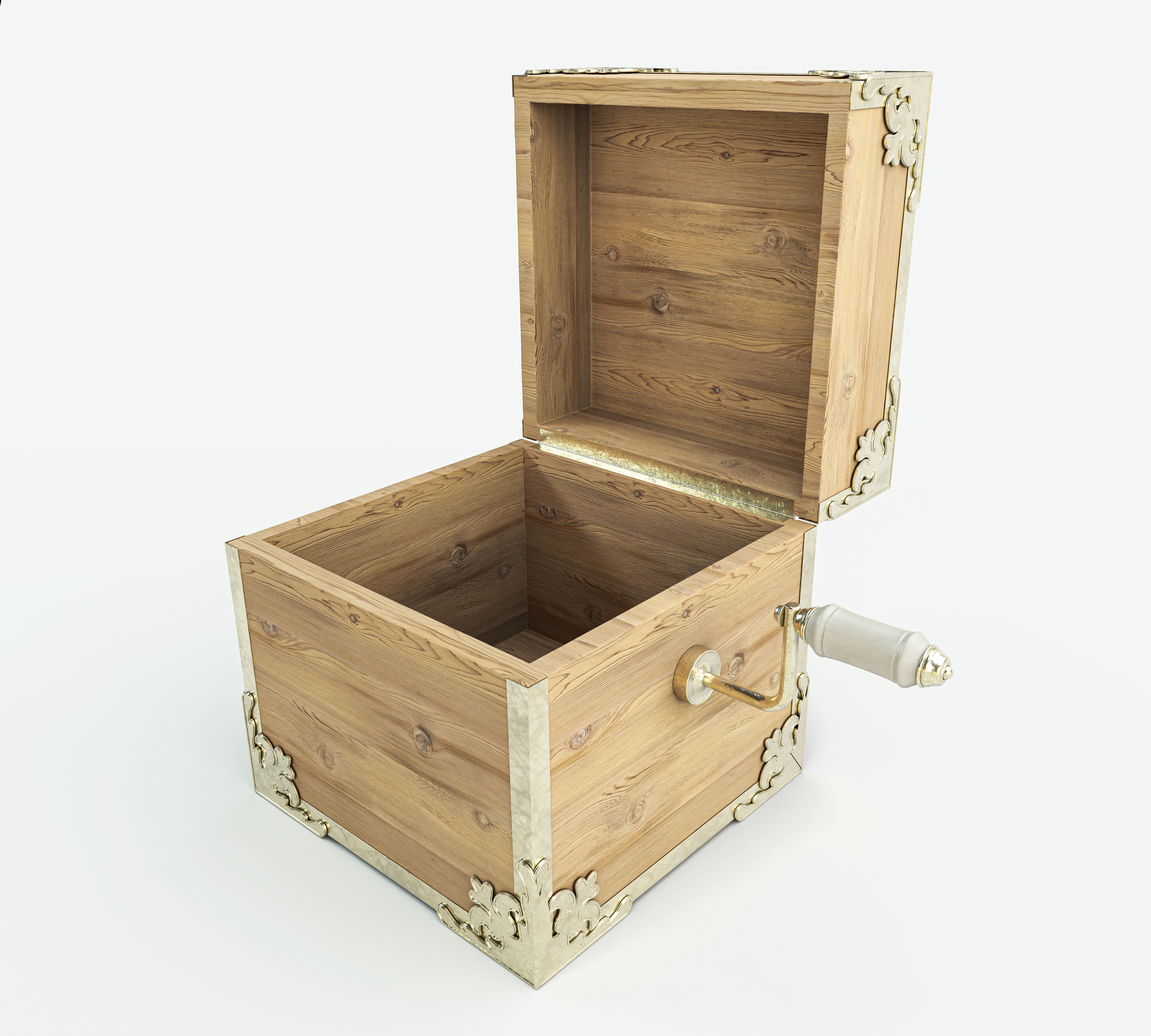 Ornate Wind Up Box 3D model | CGTrader