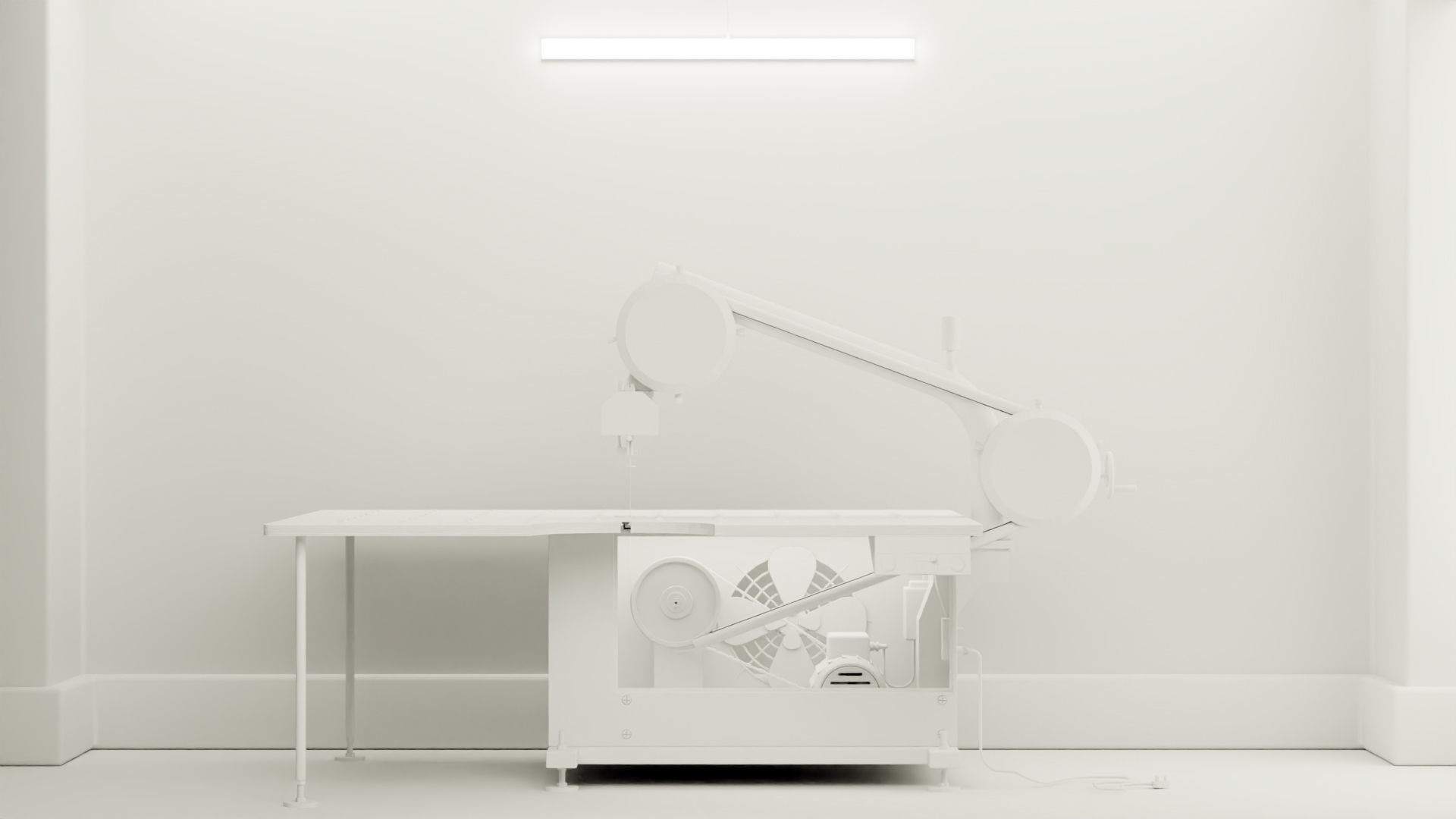 Band Knife Fabric Cutting Machine - 3D Model 3D model_1