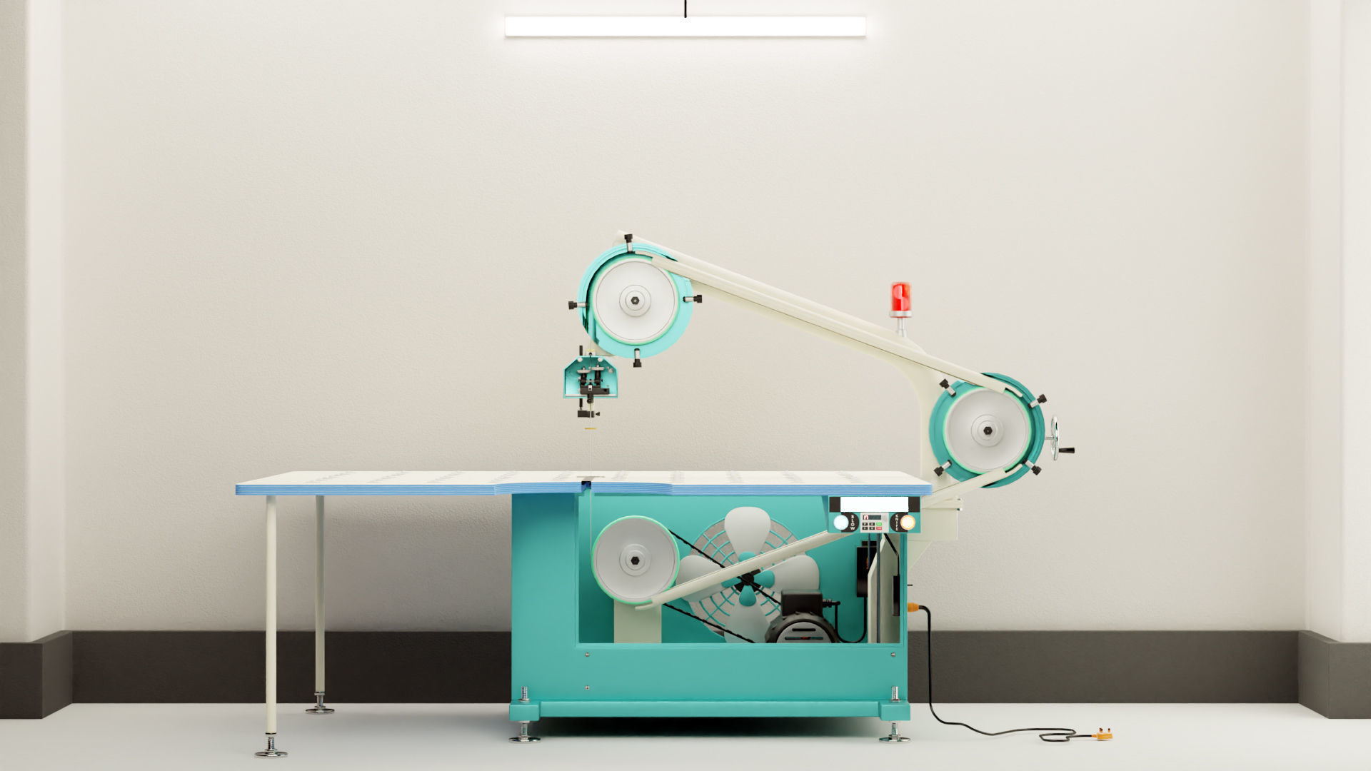 Band Knife Fabric Cutting Machine - 3D Model 3D model_3