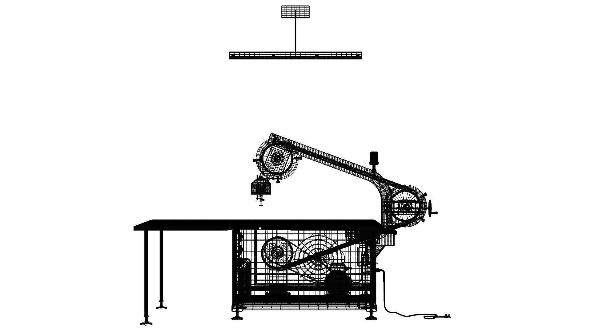 Band Knife Fabric Cutting Machine - 3D Model 3D model_22