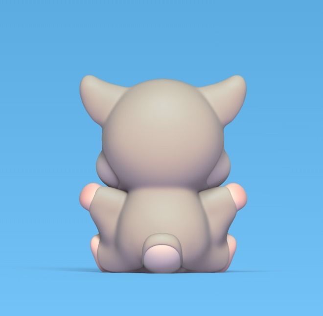 Sitting Flying Squirrel  3D print model_3