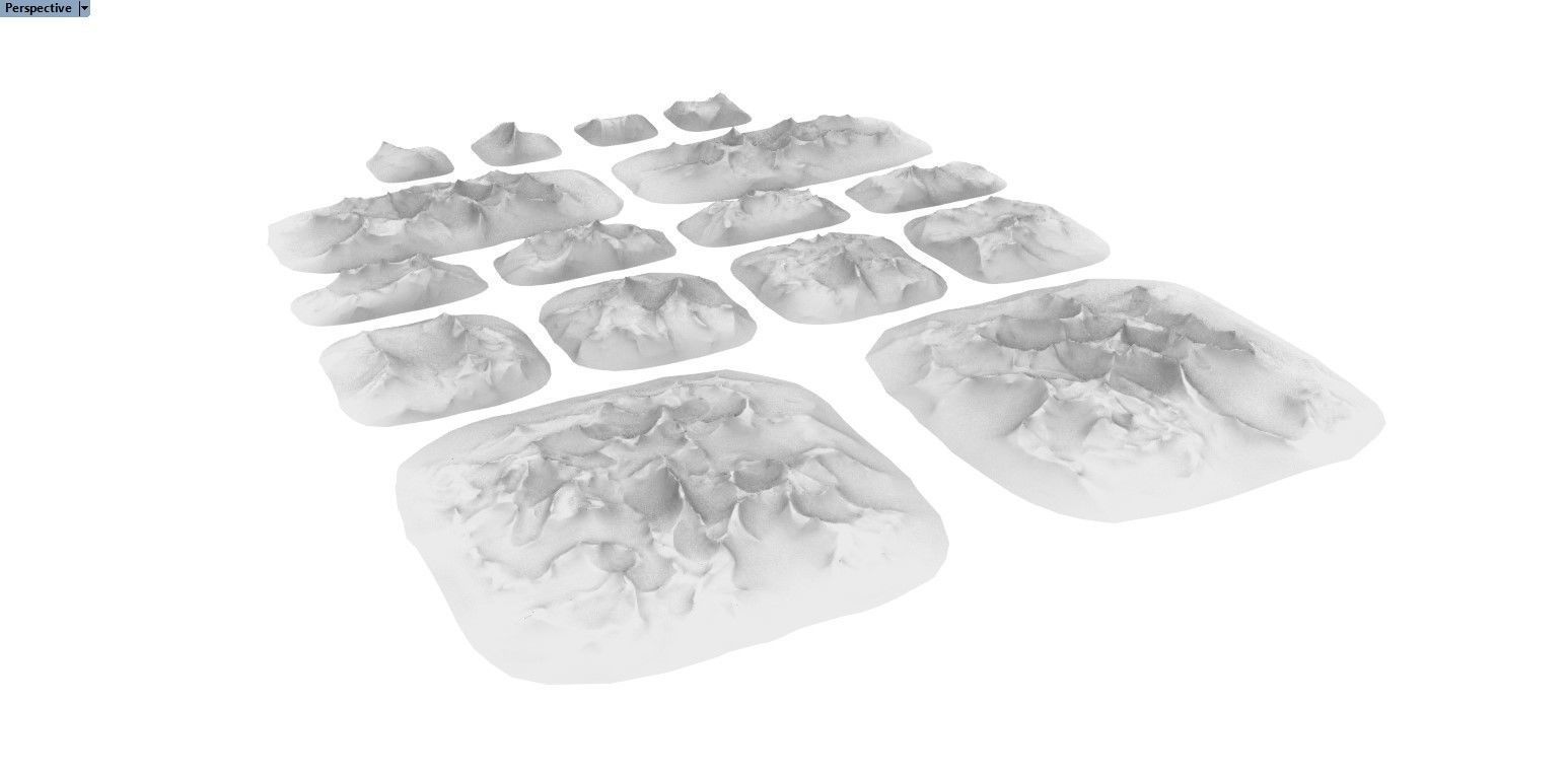 Tall Desert Hills 3D print model_9