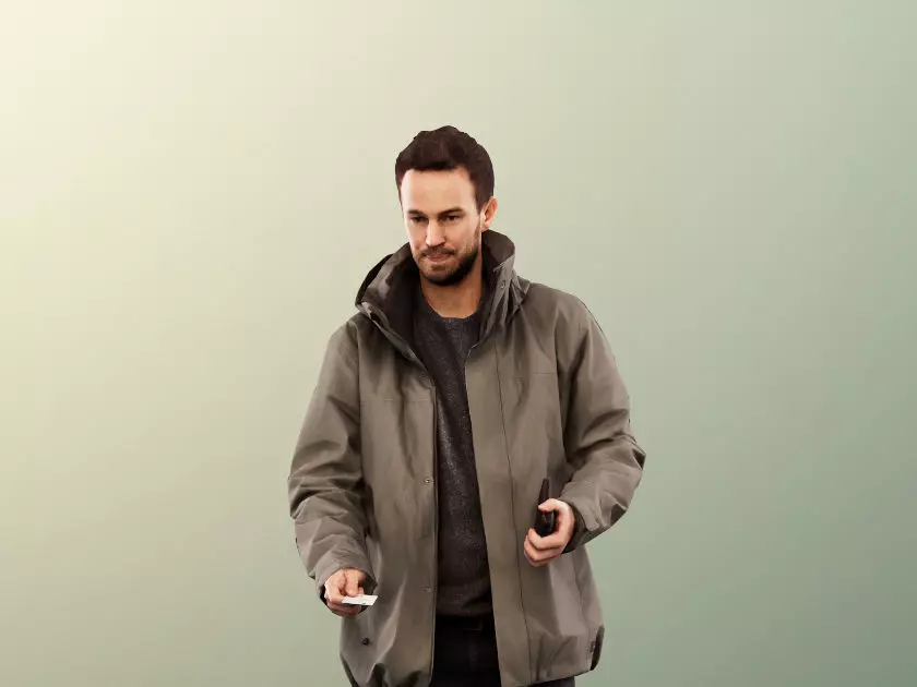 Fabio 13071 - Standing Casual Man Paying Low-poly 3D model_0