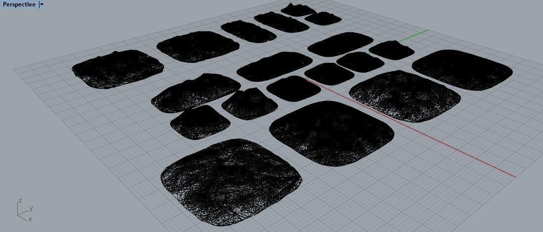 Various Cratered Pebbled Terrain 3D print model_2