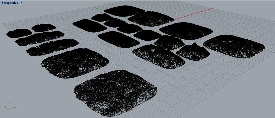 Various Cratered Pebbled Terrain 3D print model_14