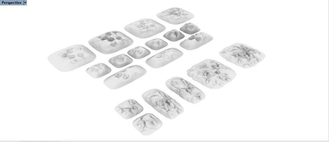 Various Cratered Pebbled Terrain 3D print model_9