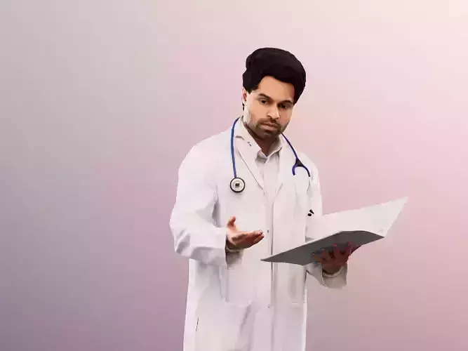 Panju 13045 - Standing Doctor Talking 