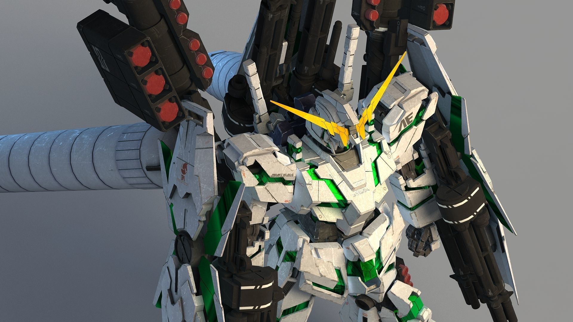 Mobile Suit RX-0 Full Armor Unicorn Gundam 3D model_8