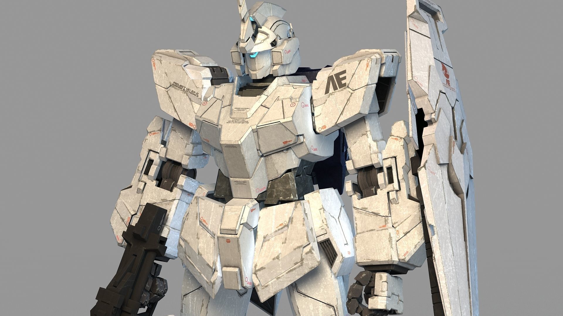 Mobile Suit RX-0 Full Armor Unicorn Gundam 3D model_11