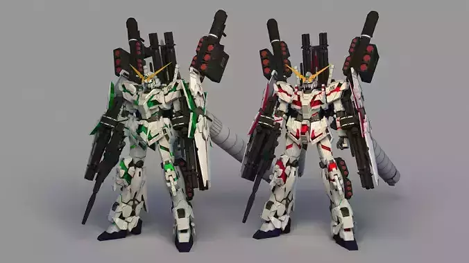 Mobile Suit RX-0 Full Armor Unicorn Gundam 3D model Mobile Suit RX-0 Full Armor Unicorn Gundam 3D model