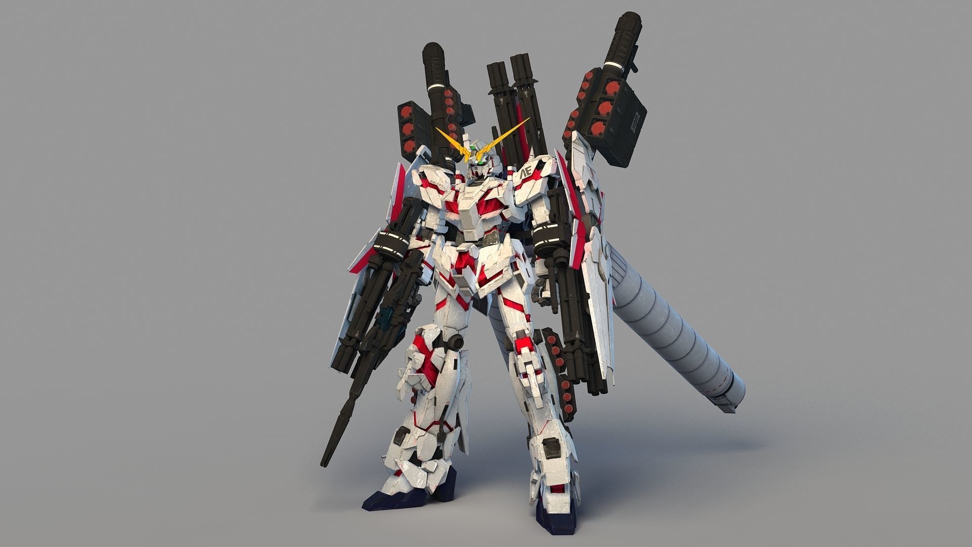 Mobile Suit RX-0 Full Armor Unicorn Gundam 3D model_6