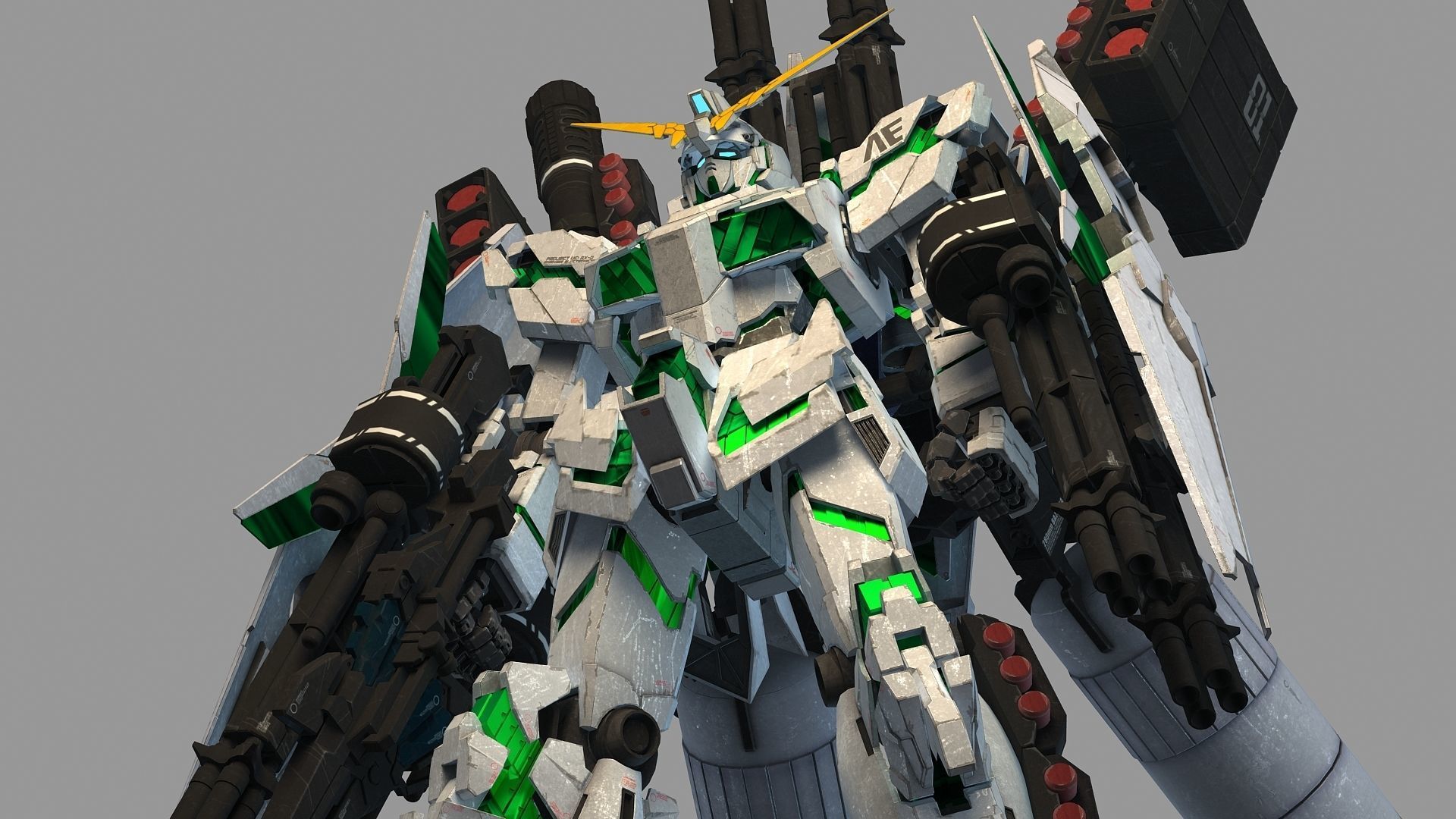 Mobile Suit RX-0 Full Armor Unicorn Gundam 3D model_9