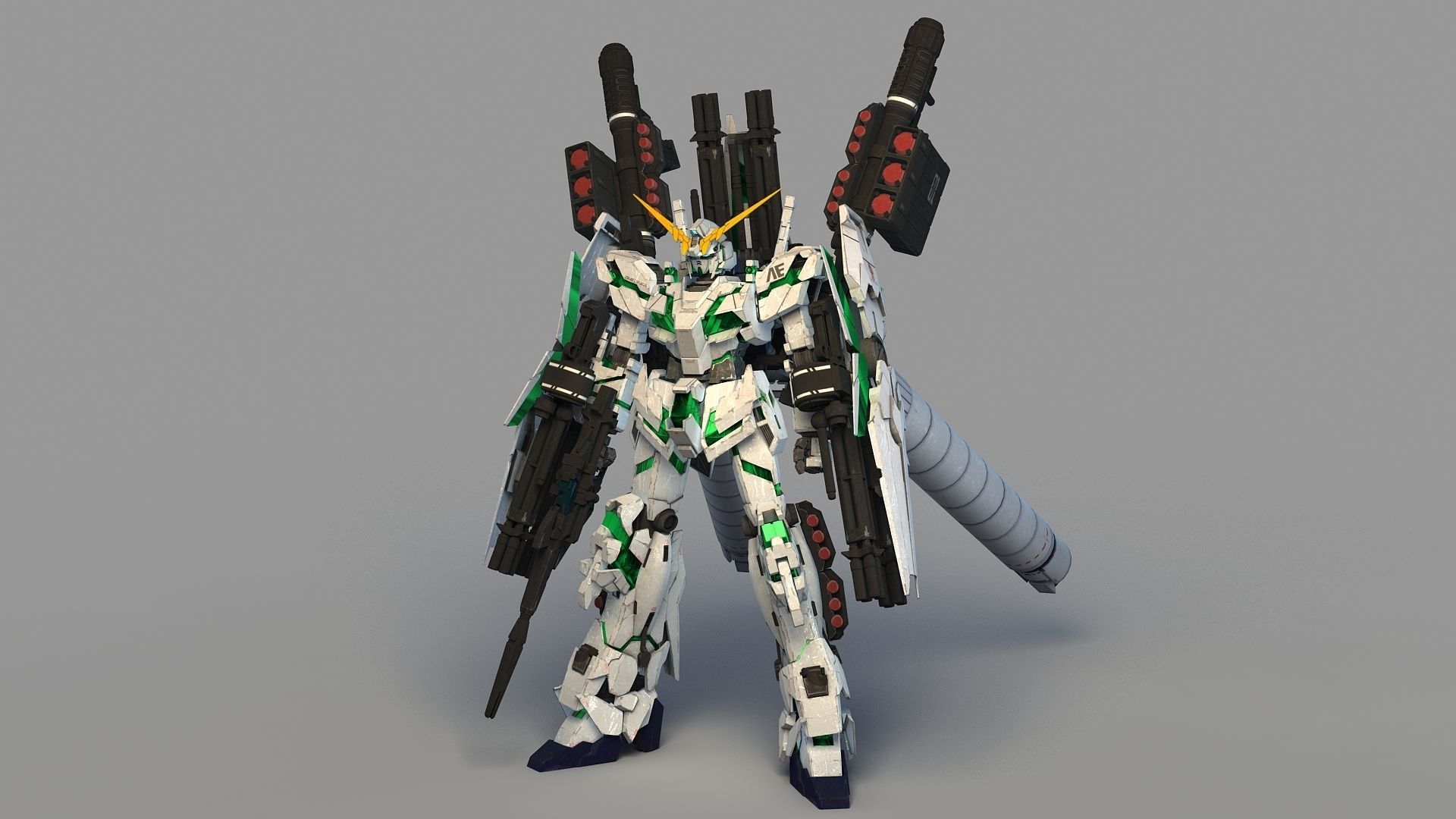 Mobile Suit RX-0 Full Armor Unicorn Gundam 3D model_3