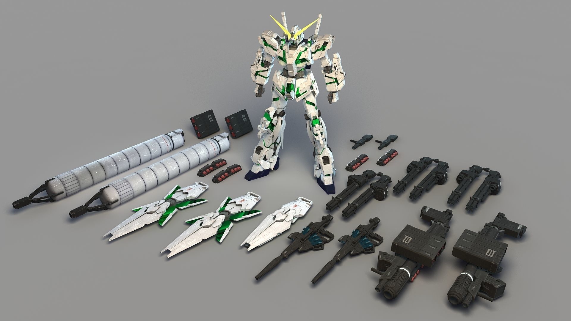Mobile Suit RX-0 Full Armor Unicorn Gundam 3D model_12