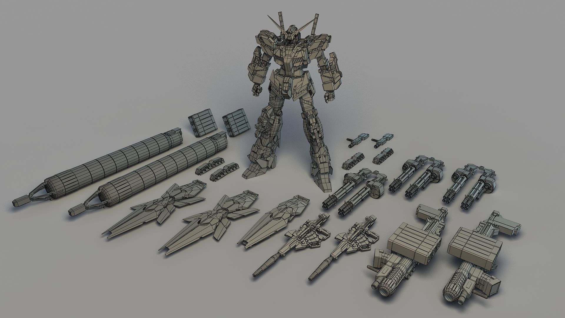Mobile Suit RX-0 Full Armor Unicorn Gundam 3D model_13